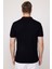 Erkek Polo Yaka Slim Fit Pamuk Fermuarlı Pike Siyah Tişört 5