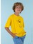 Baskılı Sarı Erkek Çocuk T-Shirt HRBTXT107 2