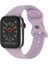 Apple Watch 1, 2, 3, 4, 5, 6, 7, 8, Se Silikon Kordon Kayış - S-M Beden 38/40/41MM - Lavanta 1