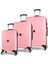 Puzzle Abs 3'lü Valiz Seti Pembe 1