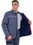 GM04K Unisex Gri Fermuarlı Gabardin Kışlık Mont 3