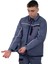 GM04K Unisex Gri Fermuarlı Gabardin Kışlık Mont 4