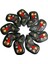 9x Club Head Kapağı Golfçüler Için Su Geçirmez Hediye 4-9, P, A, S Golf Iron Headcover Siyah (Yurt Dışından) 5