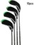 10 Adet Golf Demir Headcovers Golf Kulübü Kafa Kapağı Golfçü Hediye Koruma Koruyucusu Yeşil (Yurt Dışından) 3