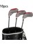 10PCS Neopren Golf Ütüler Kafa Kapağı Seti Hibrid Kafa Kapağı Koruyucu Kapaklar Kırmızı (Yurt Dışından) 4