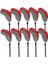 10PCS Neopren Golf Ütüler Kafa Kapağı Seti Hibrid Kafa Kapağı Koruyucu Kapaklar Gri Kırmızı (Yurt Dışından) 5