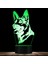 3D Kurt Köpek Gece Işığı Lambası Illusion Gece Lambası 7 Renk Değiştirme Dokunmatik Anahtar Masa Masa Dekorasyon Lambaları Hediye Akrilik Düz Abs Taban USB Kablosu Oyuncak (Yurt Dışından) 1