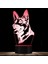 3D Kurt Köpek Gece Işığı Lambası Illusion Gece Lambası 7 Renk Değiştirme Dokunmatik Anahtar Masa Masa Dekorasyon Lambaları Hediye Akrilik Düz Abs Taban USB Kablosu Oyuncak (Yurt Dışından) 2