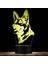 3D Kurt Köpek Gece Işığı Lambası Illusion Gece Lambası 7 Renk Değiştirme Dokunmatik Anahtar Masa Masa Dekorasyon Lambaları Hediye Akrilik Düz Abs Taban USB Kablosu Oyuncak (Yurt Dışından) 3