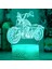 3D Motosiklet Gece Işığı Dekoru Masa Danışma Optik Illüzyon Lambaları 7 Renk Değiştirme Işıkları LED Masa Lambası Noel Ev Aşk Doğum Günü Çocuk Çocuk Dekoru Oyuncak Hediye (Yurt Dışından) 1