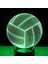 Çocuklar Için Gece Lambası, 3D Illüzyon Gece Lambası, Renk Değişimi Gece Lambası 3D LED Gece Lambası 7 Renkli Işıklı Voleybol Ev Dekoru Işığı Inanılmaz Görsel Illüzyon (Yurt Dışından) 2