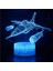 Erkek Için Savaş Uçağı 3D Gece Lambası 16 Renkler Kız Odası Dekor Illusion LED Lamba USB Savaş Jeti Şekil Uygun Çocuklar Hayranlar Noel Hediyeleri (Çatlak) (Yurt Dışından) 1