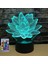 3D Lotus Çiçeği Gece Lambası Illusion Gece Lambası 16 Renk Değiştirme Masa Masa Dekorasyon Lambaları Hediye Akrilik Düz Abs Taban USB Kablosu Oyuncak (Yurt Dışından) 1