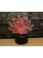 3D Lotus Çiçeği Gece Lambası Illusion Gece Lambası 16 Renk Değiştirme Masa Masa Dekorasyon Lambaları Hediye Akrilik Düz Abs Taban USB Kablosu Oyuncak (Yurt Dışından) 2