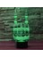 3D Müslüman Allah Gece Lambası LED Lamba Illusion 7 Renk Değiştiren Masa Masa Dekorasyon Lambaları Doğum Günü Hediyesi Akrilik Taban USB Kablosu Oyuncak (Yurt Dışından) 4