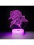 3D Gül Çiçek Gece Lambası LED Lamba Illusion 7 Renk Değiştirme Dokunmatik Anahtar Masa Masa Dekorasyon Lambaları Doğum Günü Hediyesi Akrilik Taban USB Kablosu Oyuncak (Yurt Dışından) 1
