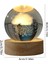 Çocuklar Için Kristal Gece Lambası - Ahşap Standlı Parlayan Kristal Küre - Ev, Apartman Dairesi, Restoran, Pub Için Süslü LED Parlayan Küre Güneş Sistemi Top Lambası (Yurt Dışından) 4