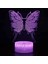 Lamba 3D LED Kelebek Desen Gece Lambası, Komidin 16 Renk Değiştirme Atmosfer Lambası Çocuklar Için USB Kablosu ile Yatak Odası Dekorasyonu Noel Doğum Günü Hediyesi (Yurt Dışından) 1