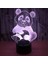 3D Gece Işığı Çizgi Film Panda 3D Illusion LED Masa Lambası Dekoru, Uzaktan Kumandalı ve 16 Renk Değiştirme ve Kısılabilir Fonksiyon ve Erkek Kız Gençler Için Yeni Yıl Doğum Günü H (Yurt Dışından) 1