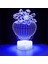 3D Çiçek Gece Lambası LED Lamba Illusion 7 Renk Değiştirme Dokunmatik Anahtarı Masa Masa Dekorasyon Lambaları Doğum Günü Hediyesi Akrilik Taban USB Kablosu Oyuncak (Yurt Dışından) 2