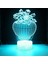 3D Çiçek Gece Lambası LED Lamba Illusion 7 Renk Değiştirme Dokunmatik Anahtarı Masa Masa Dekorasyon Lambaları Doğum Günü Hediyesi Akrilik Taban USB Kablosu Oyuncak (Yurt Dışından) 4