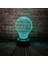 LED Gece Işıkları 3D Illusion Yuvarlak Ampul Şekli Başucu Masa Lambası 16 Renk Değiştirme Uyku Aydınlatması Yetişkin Erkek Çocuk Oyuncakları Için Akıllı Dokunmatik Düğme ile Yaratı (Yurt Dışından) 4