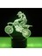 3D Gece Lambası Renk Değişimi Çocuklar LED Gece Lambası 3D LED Gece Lambası Muhteşem Görselliğe Sahip Mucize Motokros Bisikleti Ev Dekoru Için Optikler Ev Dekoru Için 7 Renkli Işık (Yurt Dışından) 2