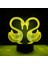 3D Kuğu Gece Lambası LED Lamba Illusion 7 Renk Değiştirme Dokunmatik Anahtarı Masa Masa Dekorasyon Lambaları Doğum Günü Hediyesi Akrilik Taban USB Kablosu Oyuncak (Yurt Dışından) 2