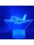 3D Düzlem Gece Lambası LED Lamba Illusion 7 Renk Değiştirme Dokunmatik Anahtarı Masa Masa Dekorasyon Lambaları Doğum Günü Hediyesi Akrilik Taban USB Kablosu Oyuncak (Yurt Dışından) 2