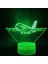 3D Düzlem Gece Lambası LED Lamba Illusion 7 Renk Değiştirme Dokunmatik Anahtarı Masa Masa Dekorasyon Lambaları Doğum Günü Hediyesi Akrilik Taban USB Kablosu Oyuncak (Yurt Dışından) 4