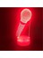 3D Mikrofon Gece Lambası LED Lamba Illusion 7 Renk Değiştirme Dokunmatik Anahtar Masa Masa Dekorasyon Lambaları Doğum Günü Hediyesi Akrilik Taban USB Kablosu Oyuncak (Yurt Dışından) 2
