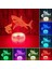 Köpekbalığı 3D Işık Renkli Dokunmatik Kontrol 3D LED Küçük Gece Hediyesi Dekorasyon Atmosfer LED Küçük Masa Lambası Tavan Projektörü Çocuklar (B, Tek Beden) (Yurt Dışından) 2
