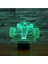 Araba Yarışı 3D Illusion LED Renkli LED Işık Gece Lambası Akıllı Dokunmatik USB Masa Lambası (Yurt Dışından) 1