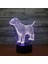 Noel Lambaları 3D Illusion Optik Gece Lambası Köpek Deseni, LED Masa Lambası Aydınlatmalı Gece Lambası 16 Renk Dokunsal Kontrol Lambası Başucu Dekorasyonu (Yurt Dışından) 1
