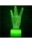 3D Kaya El Gece Lambası LED Lamba Illusion 7 Renk Değiştirme Dokunmatik Anahtar Masa Masa Dekorasyon Lambaları Doğum Günü Hediyesi Akrilik Taban USB Kablosu Oyuncak (Yurt Dışından) 1
