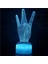 3D Kaya El Gece Lambası LED Lamba Illusion 7 Renk Değiştirme Dokunmatik Anahtar Masa Masa Dekorasyon Lambaları Doğum Günü Hediyesi Akrilik Taban USB Kablosu Oyuncak (Yurt Dışından) 3