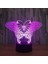 Lamba 3D LED Kelebek Hayvan Gece Lambası, Komidin 16 Renk Değiştirme Atmosfer Lambası Çocuklar Için USB Kablosu ile Yatak Odası Dekorasyonu Noel Doğum Günü Hediyesi (Yurt Dışından) 1