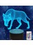3D Kurt Köpek Gece Lambası Illusion Gece Lambası 16 Renk Değiştirme Masa Masa Dekorasyon Lambaları Hediye Akrilik Düz Abs Taban USB Kablosu Oyuncak (Yurt Dışından) 1