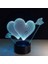 Gece Işığı 3D Illüzyon Lambası Kalp Sanat Masa Işıkları Kısılabilir 16 Renk Değiştirme Akıllı Dokunuş, Kız Erkek Çocuk Doğum Günü Yeni Yıl Festivali Hediyeleri Için Ev Yatak Odası (Yurt Dışından) 1