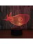 3D Gece Işıkları Shark Illusion LED Lambalar 16 Renk Değiştirme Dokunmatik Sanat Heykel Işıkları Çocuklar Için USB Kablosu ile Doğum Günü Hediyeleri Odası Masa Lambası (Yurt Dışından) 1
