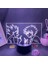 Hunten x Hunten Anime 3D Erkek Için Gece Lambası 16 Renk Kız Odası Dekoru Illusion LED Lamba USB Manga Kontrol Figürü Uygun Çocuk Hayranları Yılbaşı Hediyeleri (Siyah Lamba) (Yurt Dışından) 1