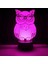 3D Baykuş Kartal Gece Lambası LED Lamba Illusion 7 Renk Değiştirme Dokunmatik Anahtarı Masa Masa Dekorasyon Lambaları Doğum Günü Hediyesi Akrilik Taban USB Kablosu Oyuncak (Yurt Dışından) 1
