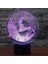 3D Kayak Gece Lambası LED Lamba Illusion 7 Renk Değiştirme Dokunmatik Anahtarı Masa Masa Dekorasyon Lambaları Doğum Günü Hediyesi Akrilik Taban USB Kablosu Oyuncak (Yurt Dışından) 1