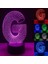 Çocuklar Gece Lambası G Harfi 3D Optik LED Illusion Lambası USB Uzaktan Kumandalı 16 Renk Değiştirme Doğum Günü Xmas Yeni Yıl Hediye Fikri Erkek Kız Çocuklar Için (Yurt Dışından) 1