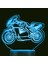 3D Motosiklet Araba Gece Lambası LED Lamba Illusion 7 Renk Değiştiren Masa Masa Dekorasyon Lambaları Doğum Günü Hediyesi Akrilik Taban USB Kablosu Oyuncak (Yurt Dışından) 3