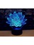 3D Lotus Çiçeği Gece Lambası LED Lamba Illusion 16 Renk Değiştiren Masa Masa Dekorasyon Lambaları Doğum Günü Hediyesi Akrilik Taban USB Kablosu Oyuncak (Yurt Dışından) 4
