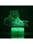 3D Aslan Kaplan Gece Lambası LED Dokunmatik Anahtar Dekor Masa Masası Optik Illüzyon Lambaları 7 Renk Değiştiren Işıklar LED Masa Lambası Noel Ev Aşk Doğum Günü Çocuklar Çocuklar D (Yurt Dışından) 3