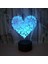 3D Optik Illüzyon LED Lamba Kalp Desenli Gece Lambası, USB Powered 16 Renk Yanıp Sönen Dokunmatik Anahtar Çocuklar Için Yatak Odası Dekorasyon Aydınlatma Yenilik Noel Doğum Günü He (Yurt Dışından) 1