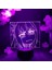 Konosuba Anime 3D Erkek Için Gece Lambası 16 Renkler Kız Odası Dekor Illusion LED Lamba USB Manga Megumin Şekil Uygun Çocuklar Hayranlar Noel Hediyeleri (Siyah Lamba) (Yurt Dışından) 1