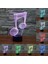 Çocuklar Ev Hediyeleri 7 Renkli Görsel Dokunmatik Lamba Müzik Notu 3D LED Gece Işıkları Aksesuarı (Yurt Dışından) 4